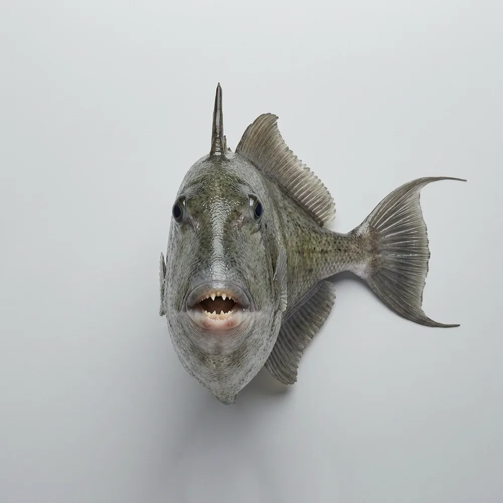 Pesce balestra grigio — Frontale